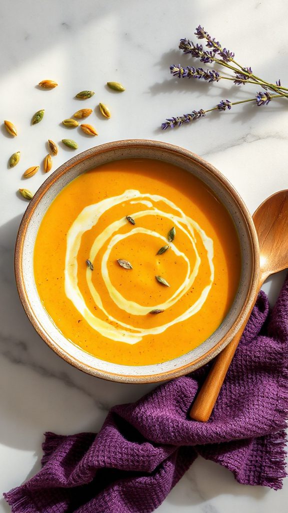 lavender pumpkin wasabi chowder