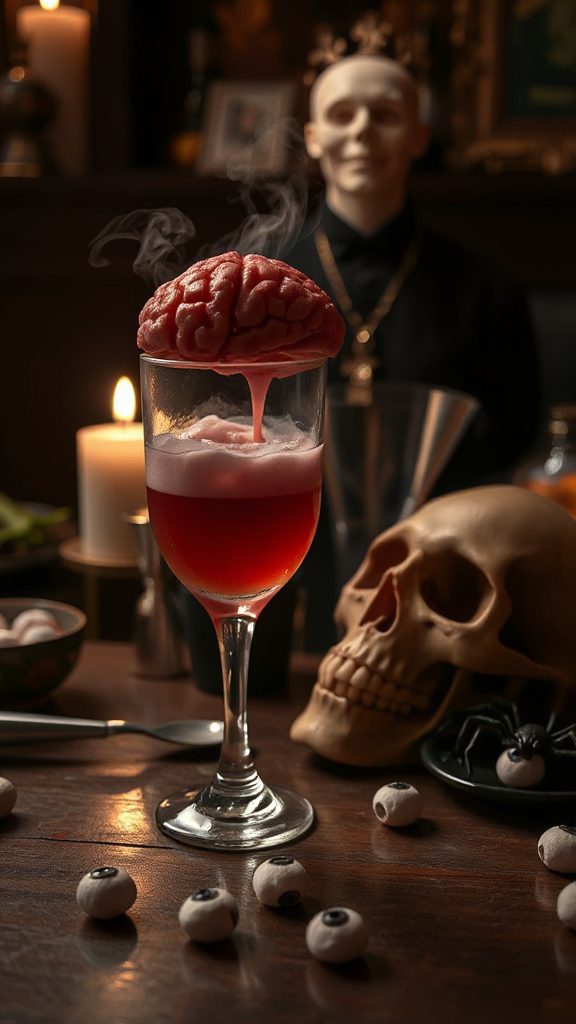 layered halloween party drink