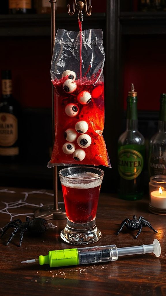 layered spooky cocktail shot
