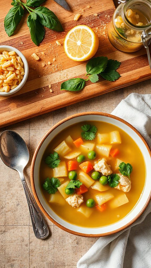 lemon chicken orzo soup