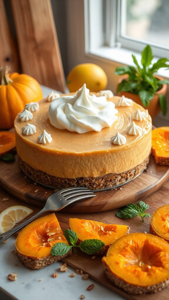 lemon zest pumpkin cheesecake