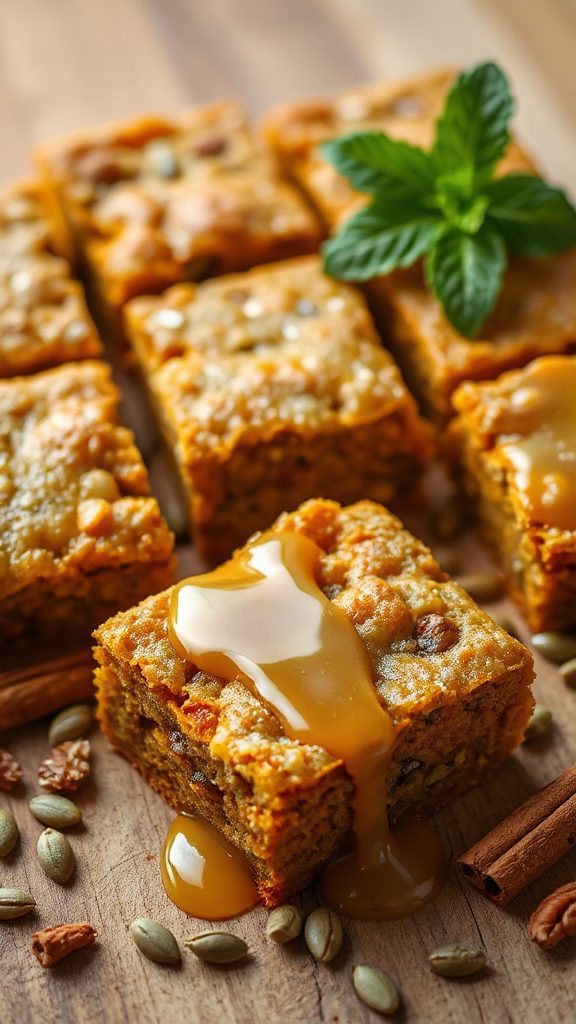 lentil honey pumpkin bars