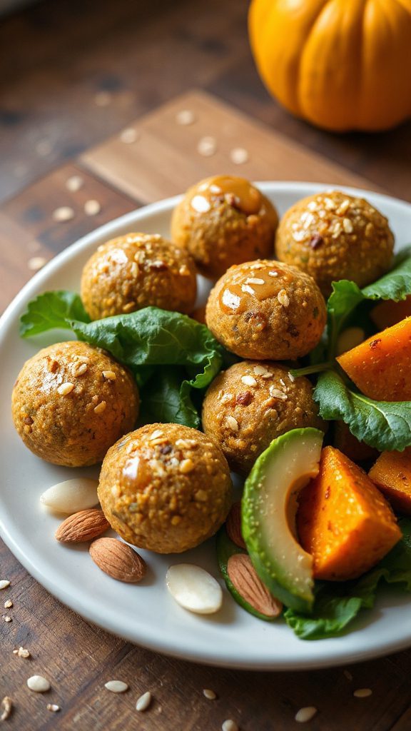 lentil pumpkin energy balls