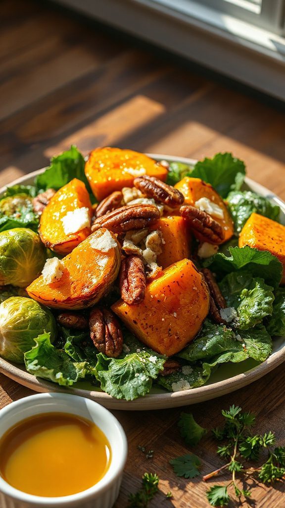 lentil salad with pumpkin