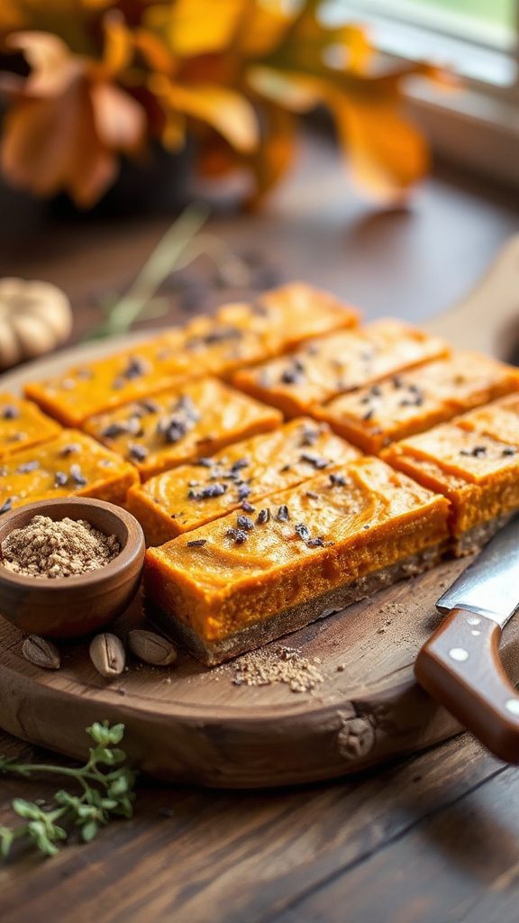 low sugar pumpkin spice bars