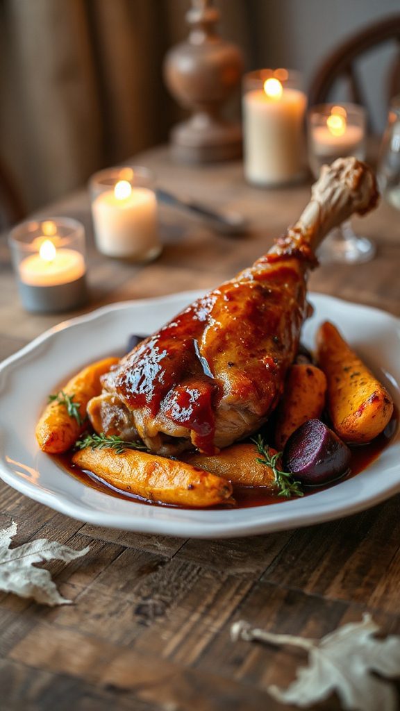 luxurious duck confit dish