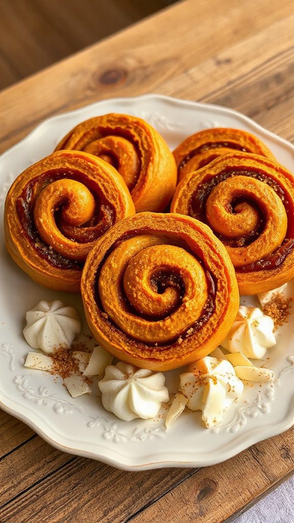 luxurious pumpkin roll dessert