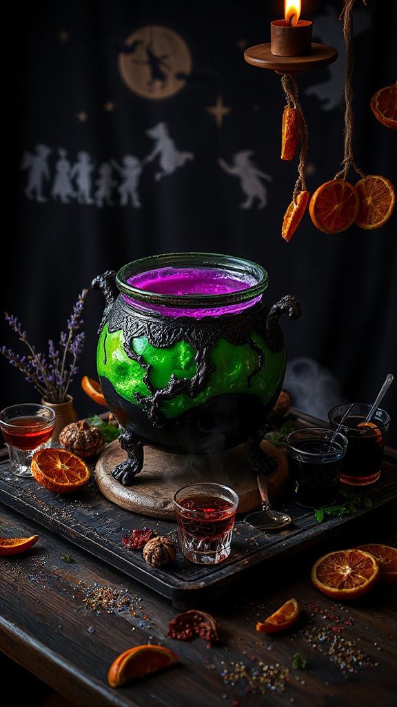 magical green halloween shots