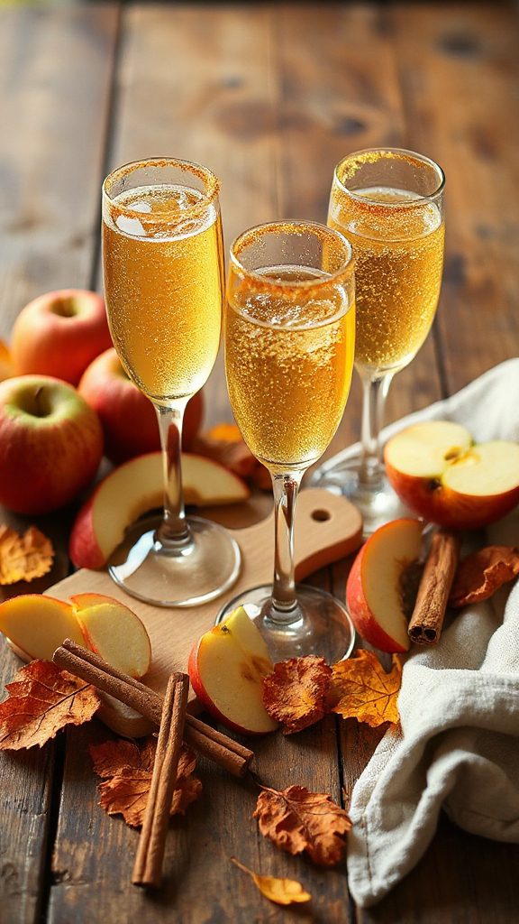 maple apple cider mimosa