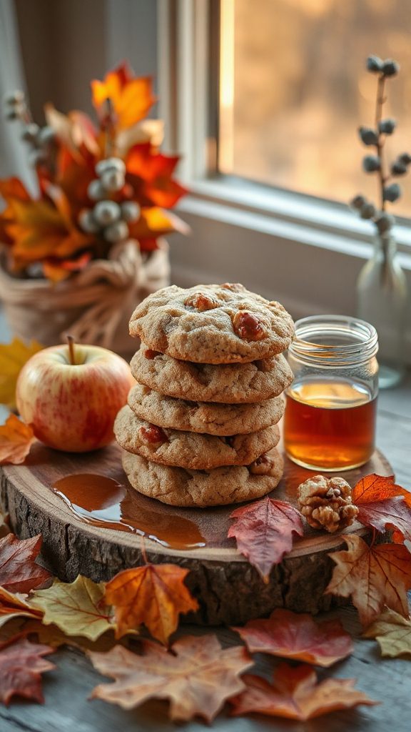 maple apple walnut cookies