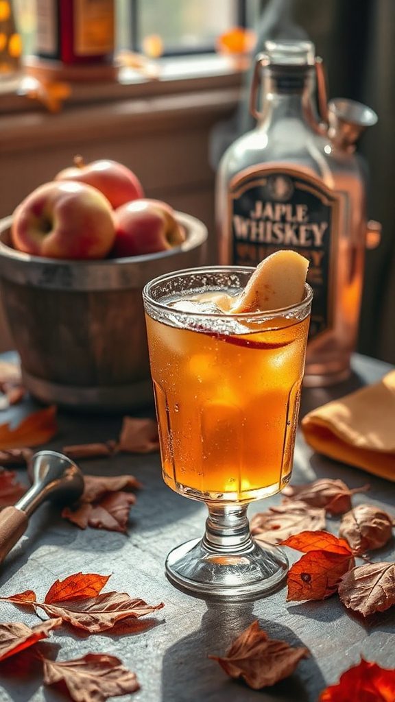 maple apple whiskey cocktail
