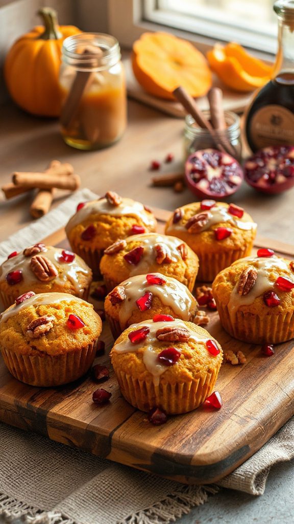 maple cinnamon pumpkin muffins