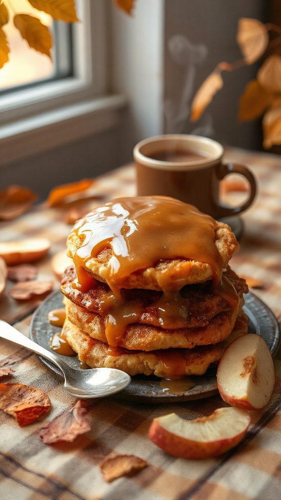 maple glazed apple fritters