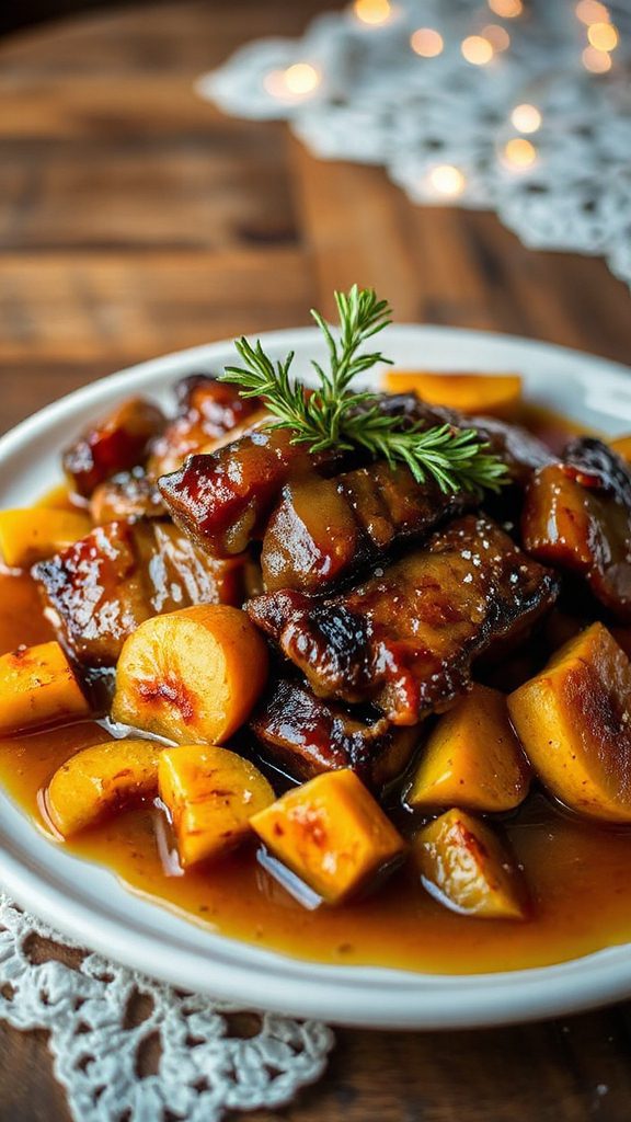 maple glazed short ribs recipe