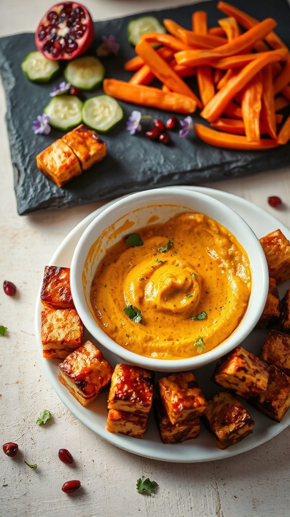 maple glazed tempeh pumpkin delight