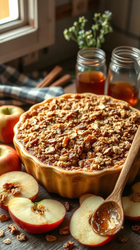 maple oat apple crisp