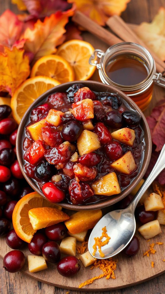 maple orange apple cranberry sauce