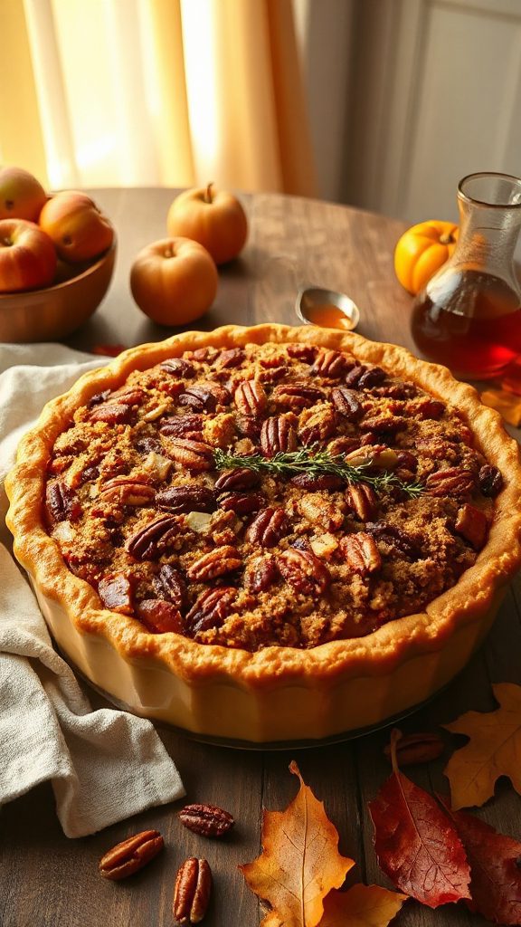 maple pecan apple crumble