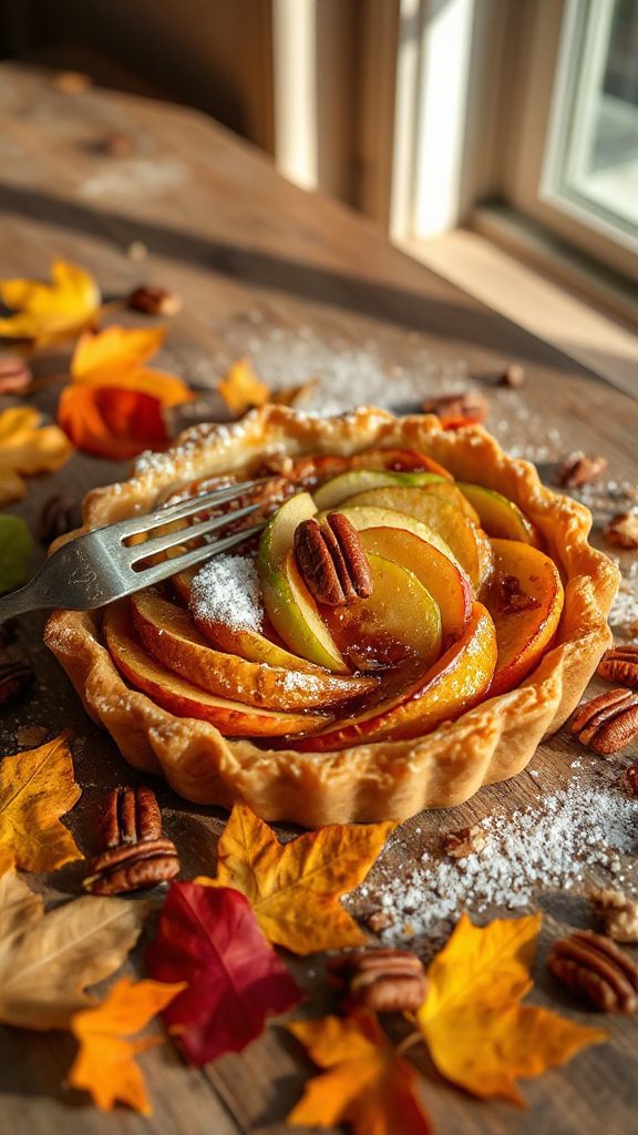 maple pecan apple tart