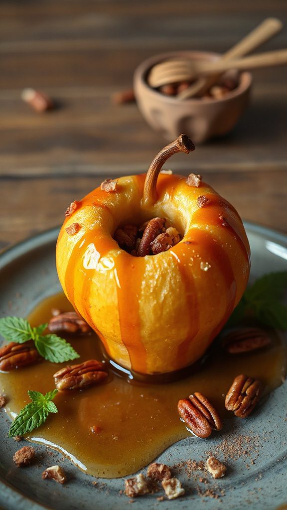 maple pecan baked apples