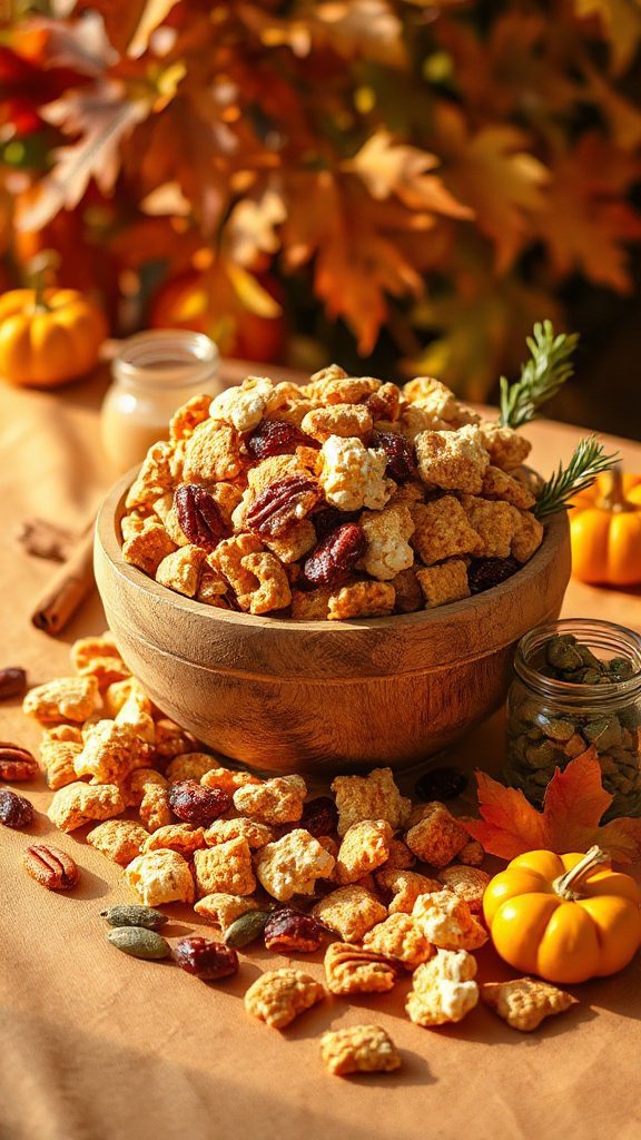 maple pecan chex mix delight