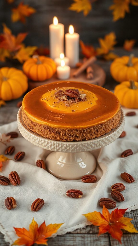 maple pecan pumpkin cheesecake