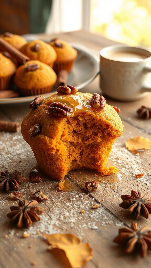 maple pecan pumpkin muffins