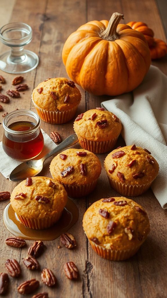 maple pecan pumpkin muffins