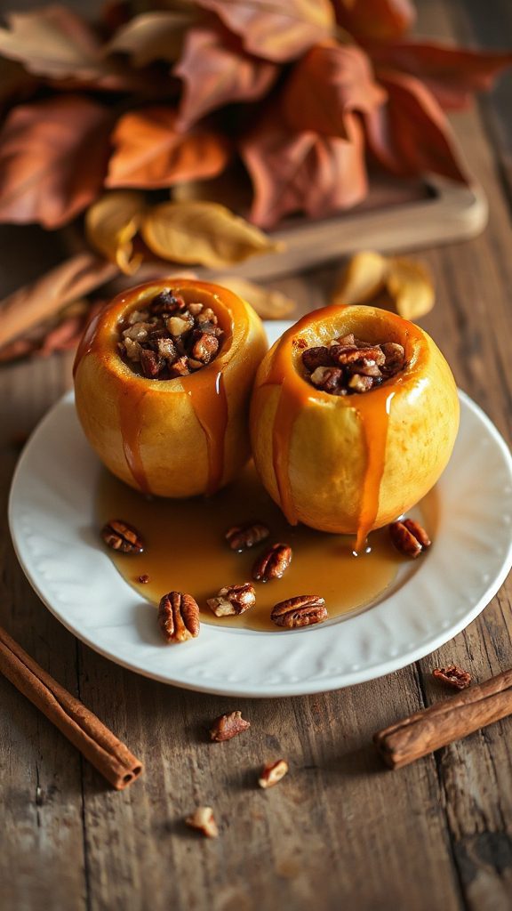 maple pecan stuffed baked apples