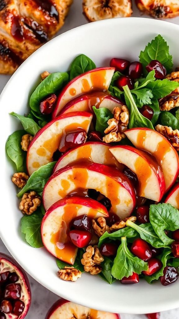 maple pomegranate chicken salad