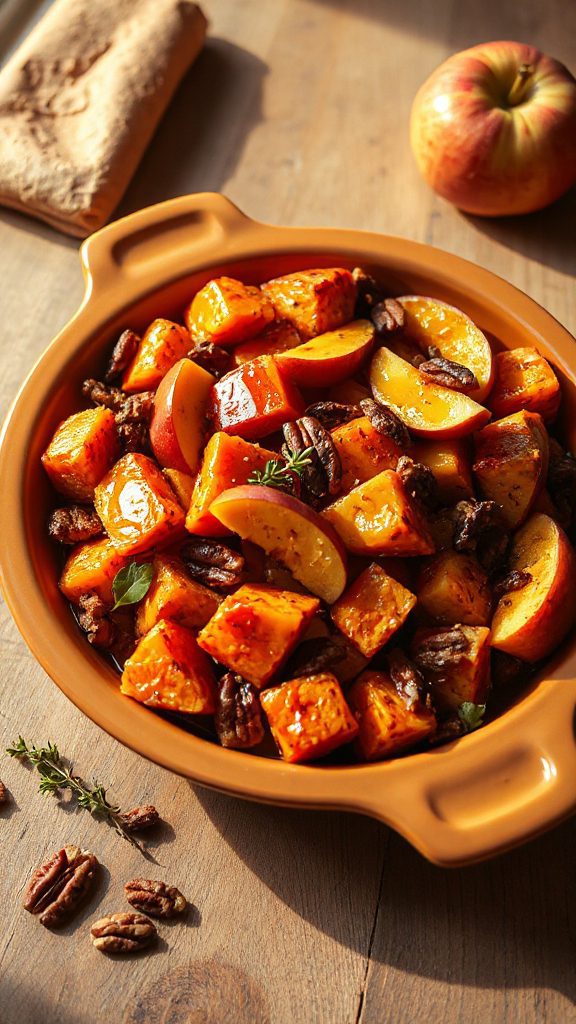 maple sweet potato apple hash