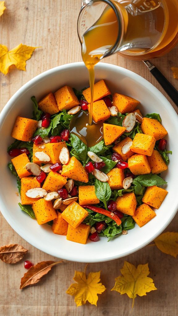 maple turmeric pumpkin salad