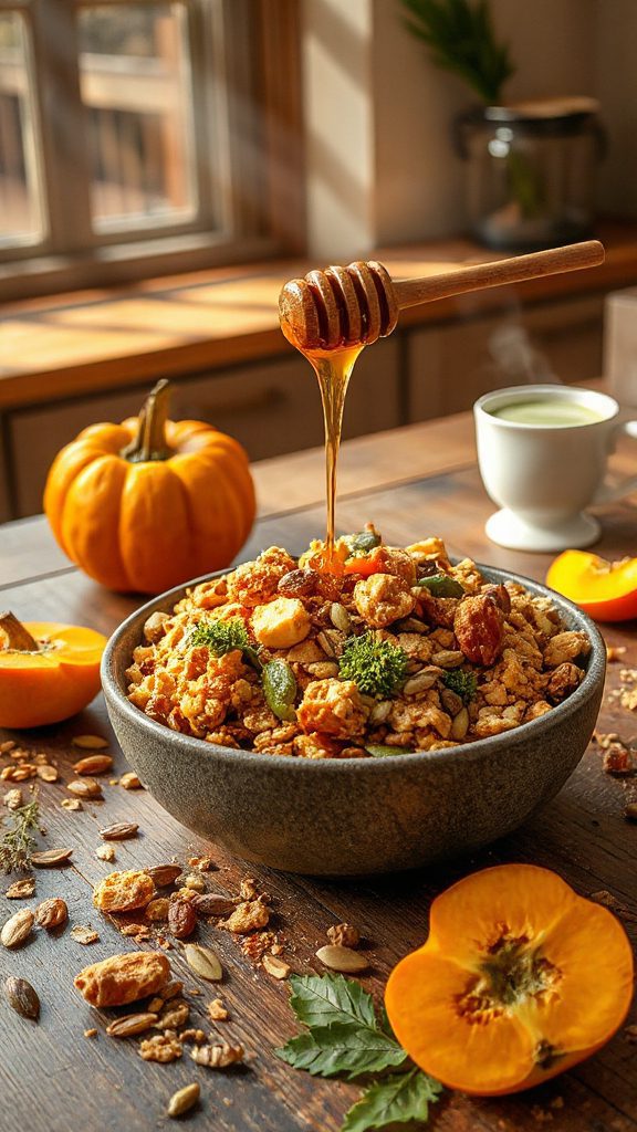 matcha cauliflower pumpkin granola