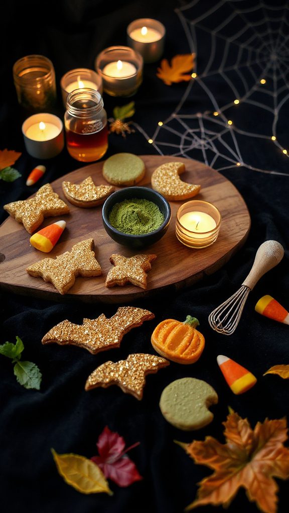 matcha infused halloween cookies
