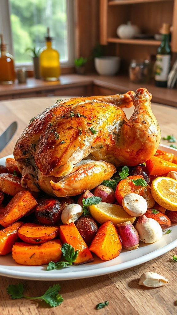 mediterranean chicken and sweet potatoes