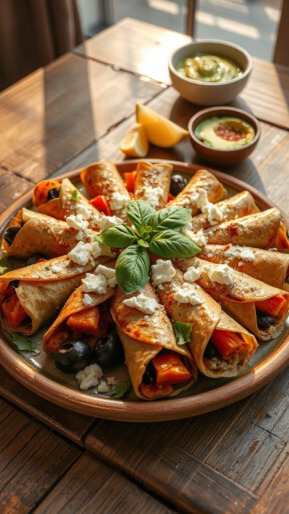 mediterranean enchiladas with feta