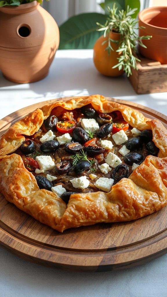 mediterranean galette with feta