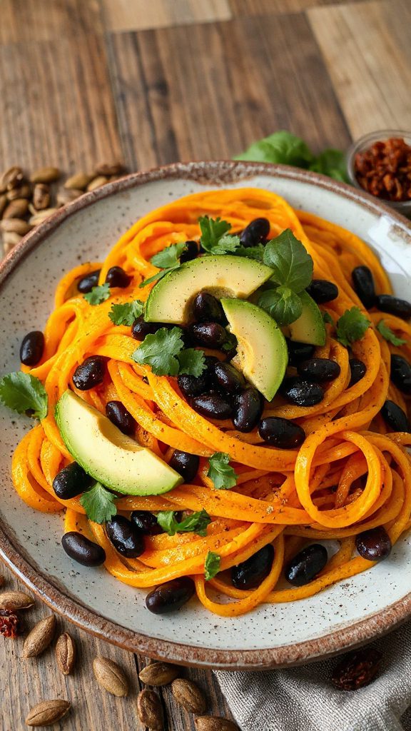 mediterranean pumpkin noodle salad