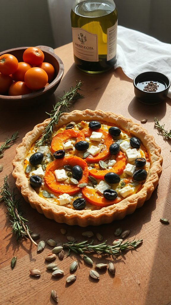 mediterranean pumpkin quiche recipe