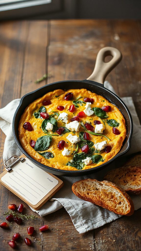 mediterranean spinach feta frittata