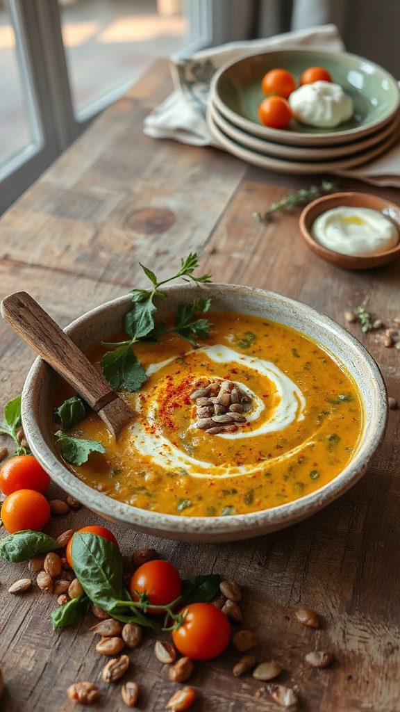 mediterranean spinach lentil soup