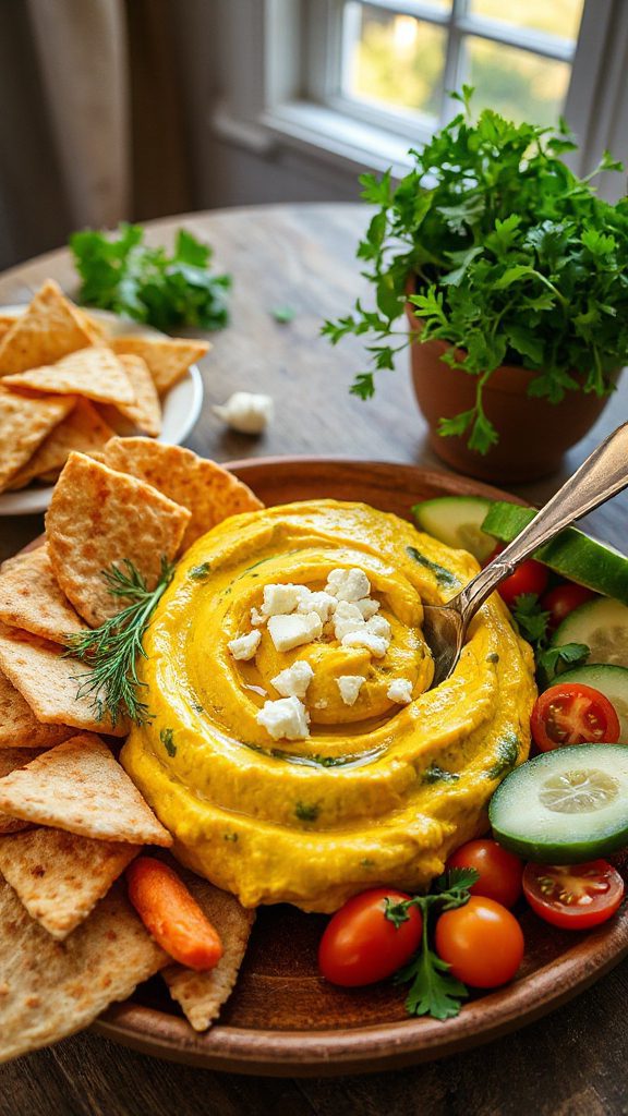 mediterranean spinach pumpkin dip