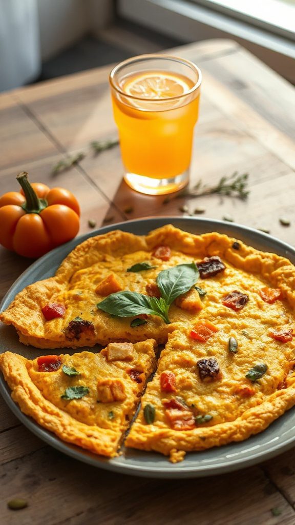 mediterranean tempeh pumpkin frittata