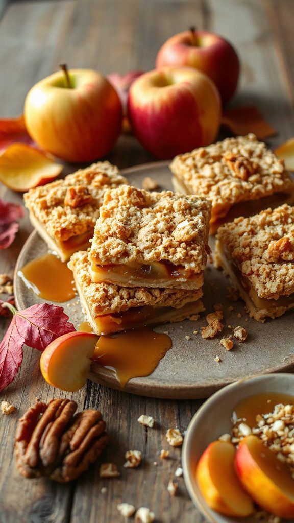 mini apple crumble bars