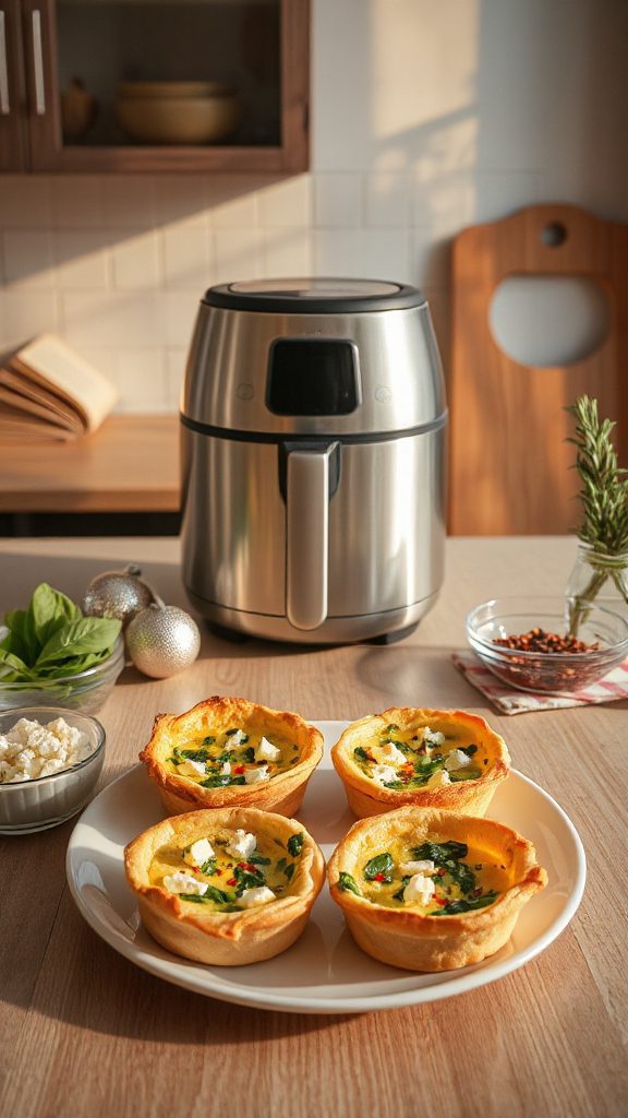 mini spinach feta quiches