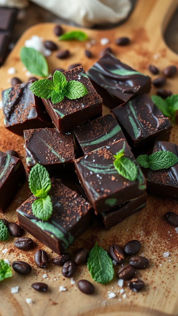 minty dark chocolate fudge