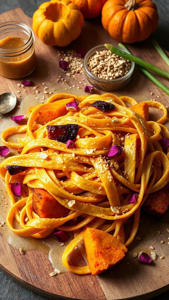 miso infused pumpkin noodles recipe