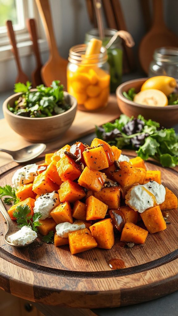 miso maple pumpkin salad