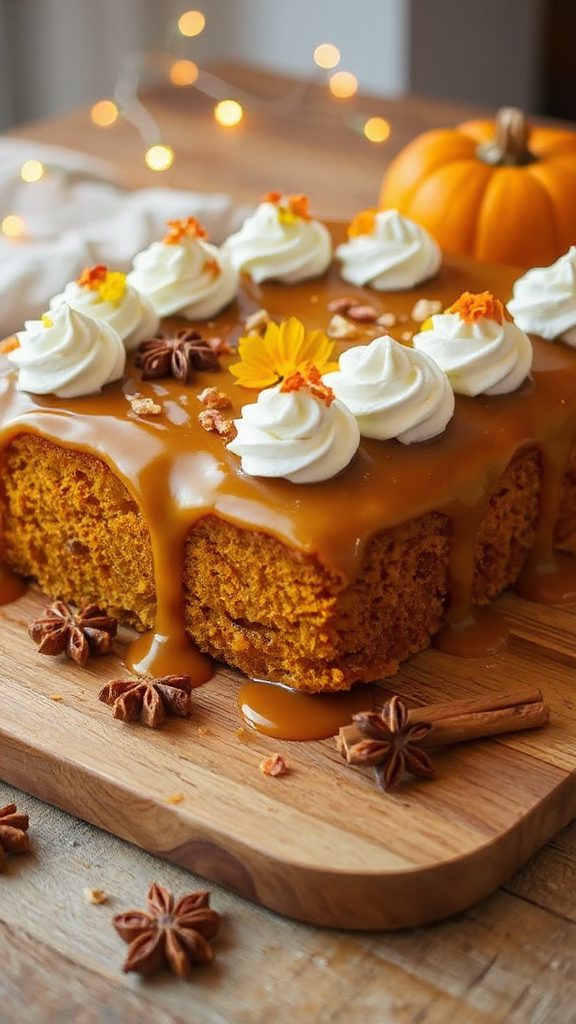 moist pumpkin sheet cake