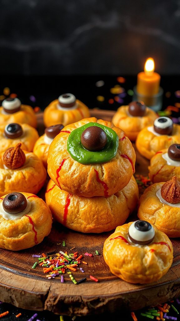 monster eyeball puff pastry
